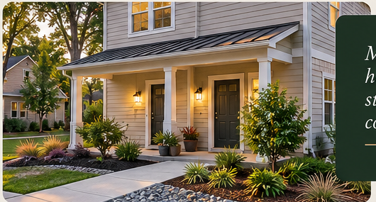 Warm, welcoming residential porch